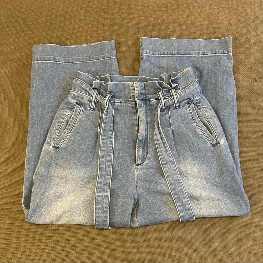 Anthropologie Paperbag Wide Leg Cropped Jean